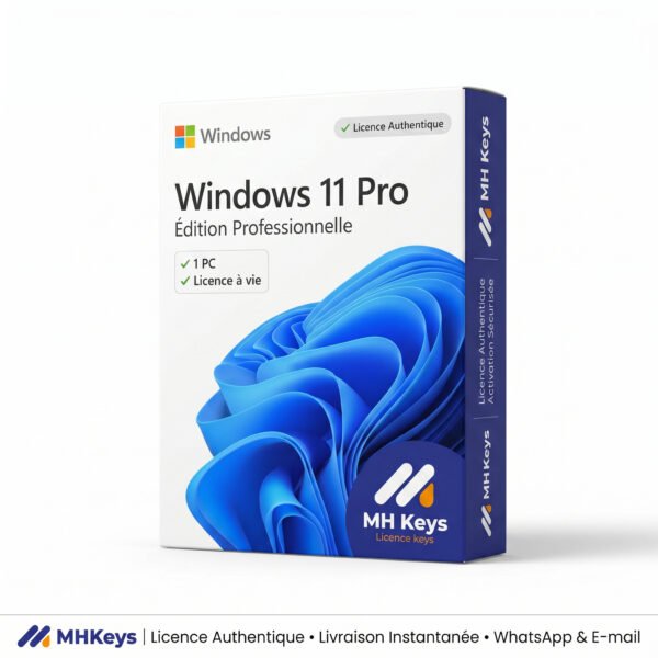 Windows 11 Professionnel | Clé Retail Officielle à Vie